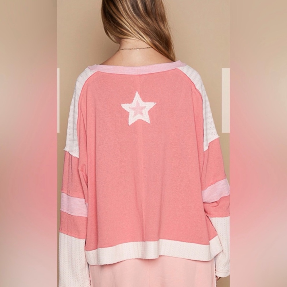 POL Pink and White Star Top - Picture 4 of 4
